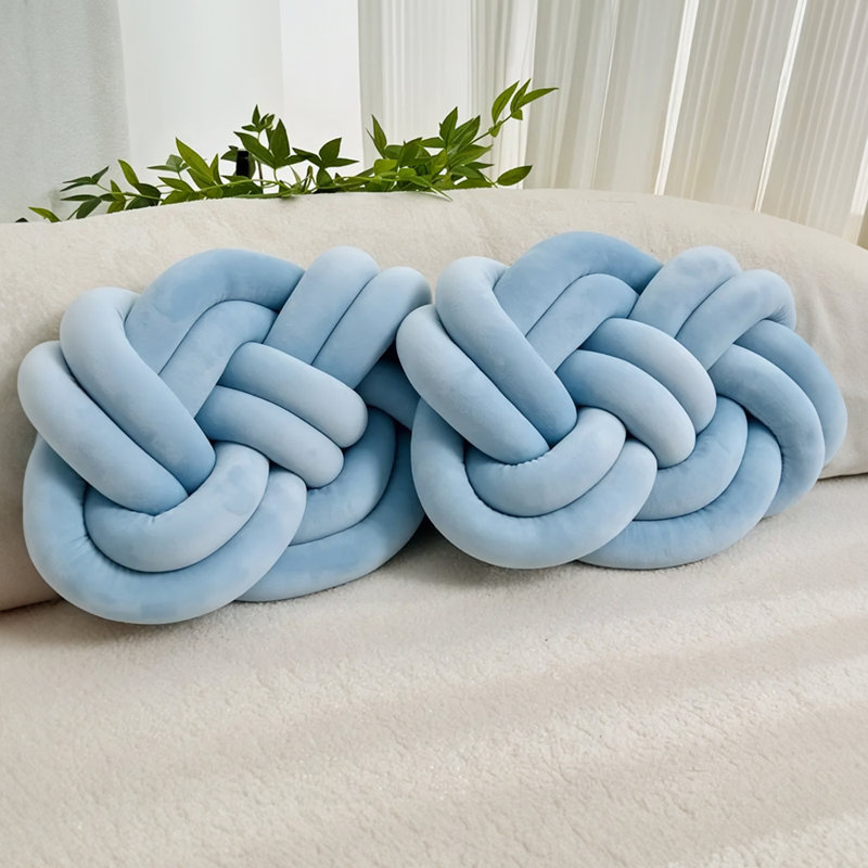 Cotton Backrest Cushion, Blue