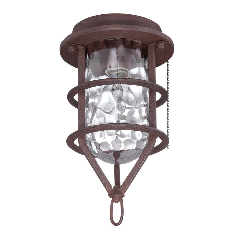 3.94'' 1 - Light Bowl Ceiling Fan Light Kit, Rustic Iron