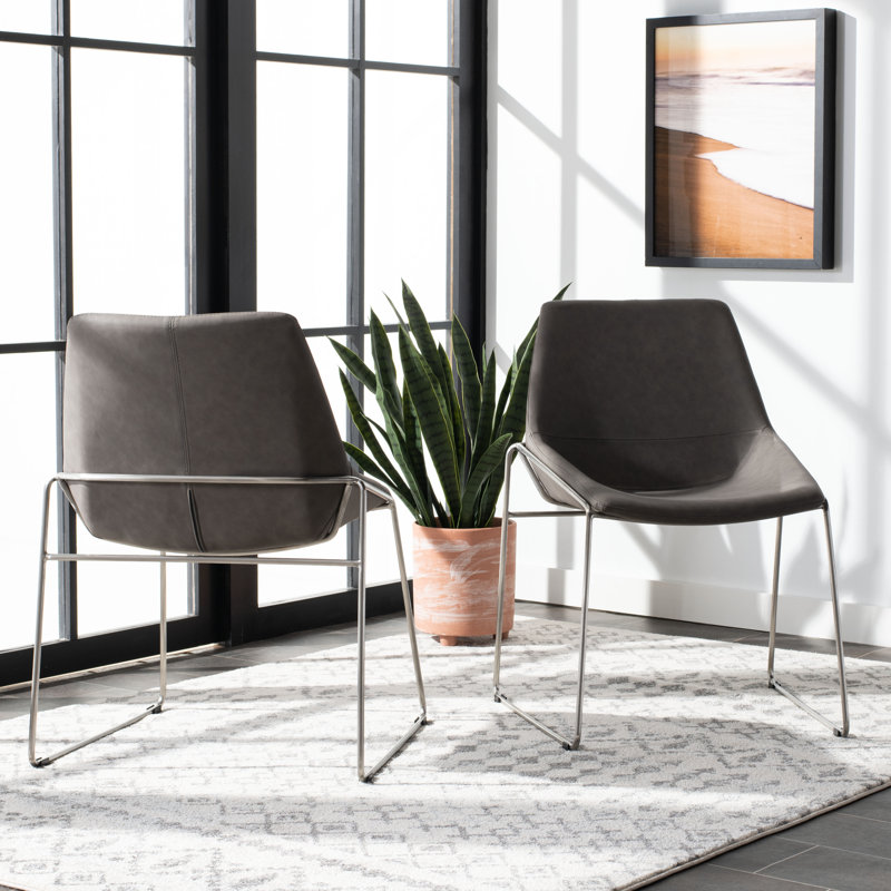 Chaise d'appoint Saddle, Gris cendré mat