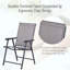 Ensemble de 2 chaises de patio pliantes, chaises de patio extérieures empilables avec accoudoirs pour la pelouse, le camping, la salle à manger, la plage, la structure en métal, sans assemblage