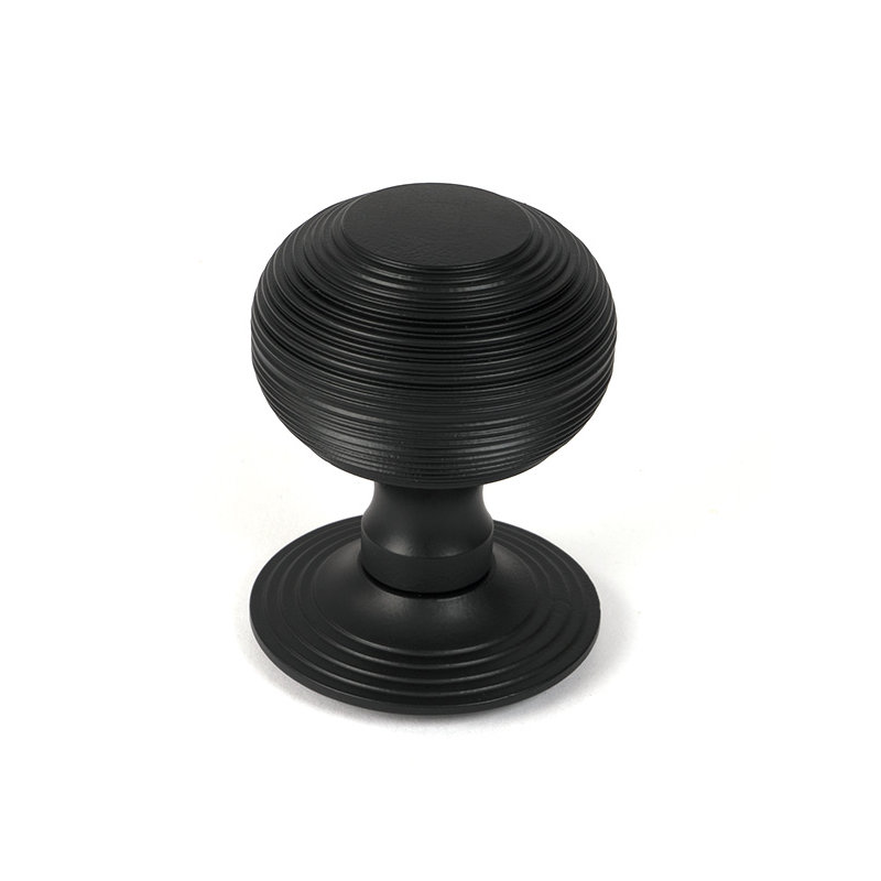 Pewter Beehive Centre Door Knob, Matt Black