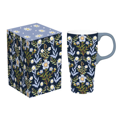 Tasse à latte essentielle en céramique 16 oz. Avec boîte, Forest In The Night