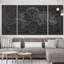 « monde map », reproduction d’image multi-pièces de première qualité sur toile-411268741