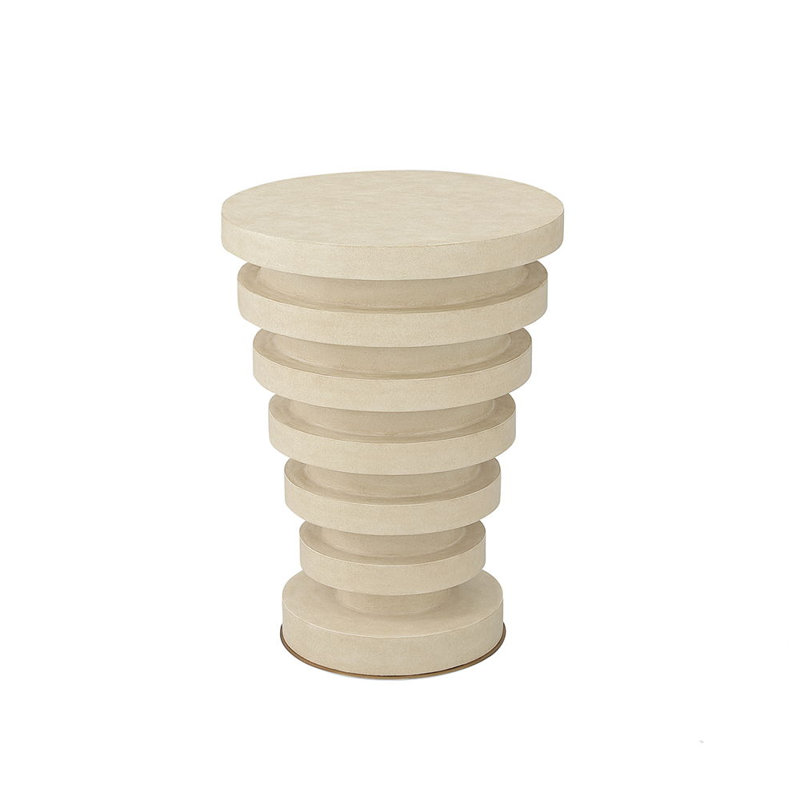 Eco Side Table, Faux Antique Gesso