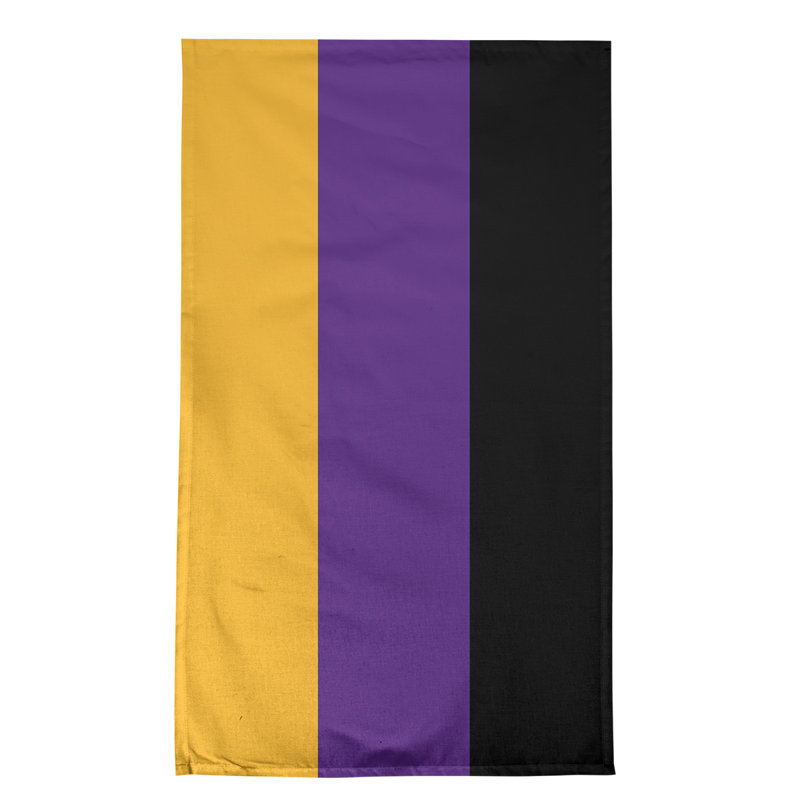 Stripe Tea Towel Kitchen Towel, Cotton Blend, Gold/Purple/Black Los Angeles Basketball
