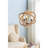 3- Light Farmhouse Chandelier, Rope Chandelier Globe Hanging Light Fixture With With Adjustable Chain For Kitchen Dining Room Foyer Entryway, Bulb Not Included