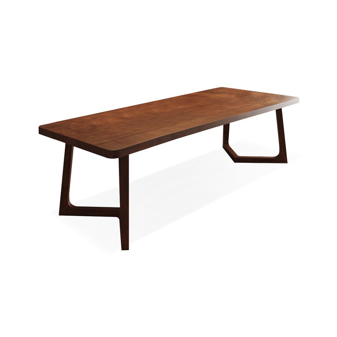 George Oliver Dark walnut color Rectangular Solid Wood Dining table ...