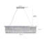 Lustre en cristal 8 lumières K9 à finition chromée - Luminaire suspendu multicouche pour salle à manger-1308197507