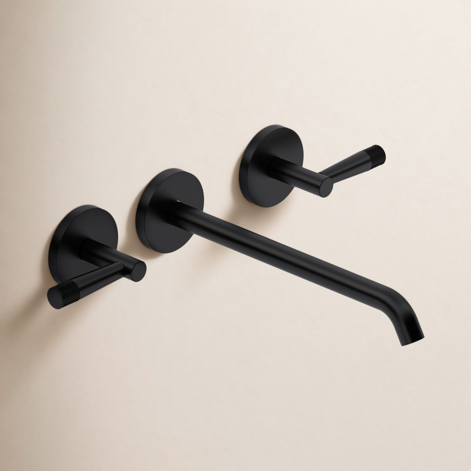 Terrell Wall Roman Tub Faucet, Matte Black