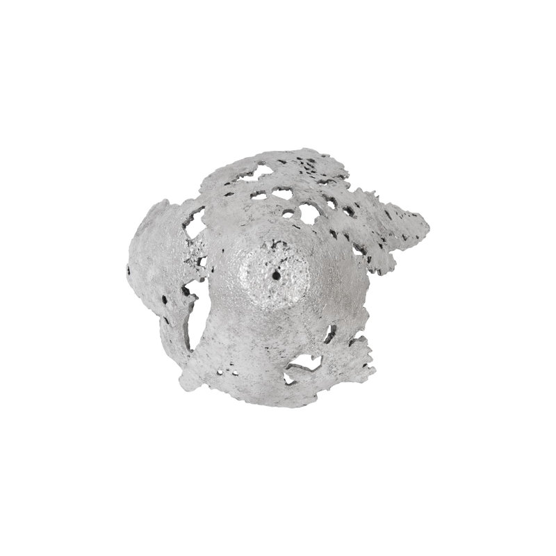 Perforated Splash Bowl Wall Art, Silver Leaf