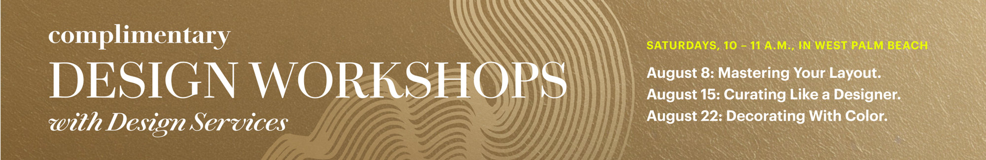 Complimentary Design Workshops with Perigold Design Services.