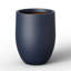 Grand pot à fleurs rond en béton fait à la main bleu marine avec trou de drainage l 16 po x H 21,5 po-192713812-194692605