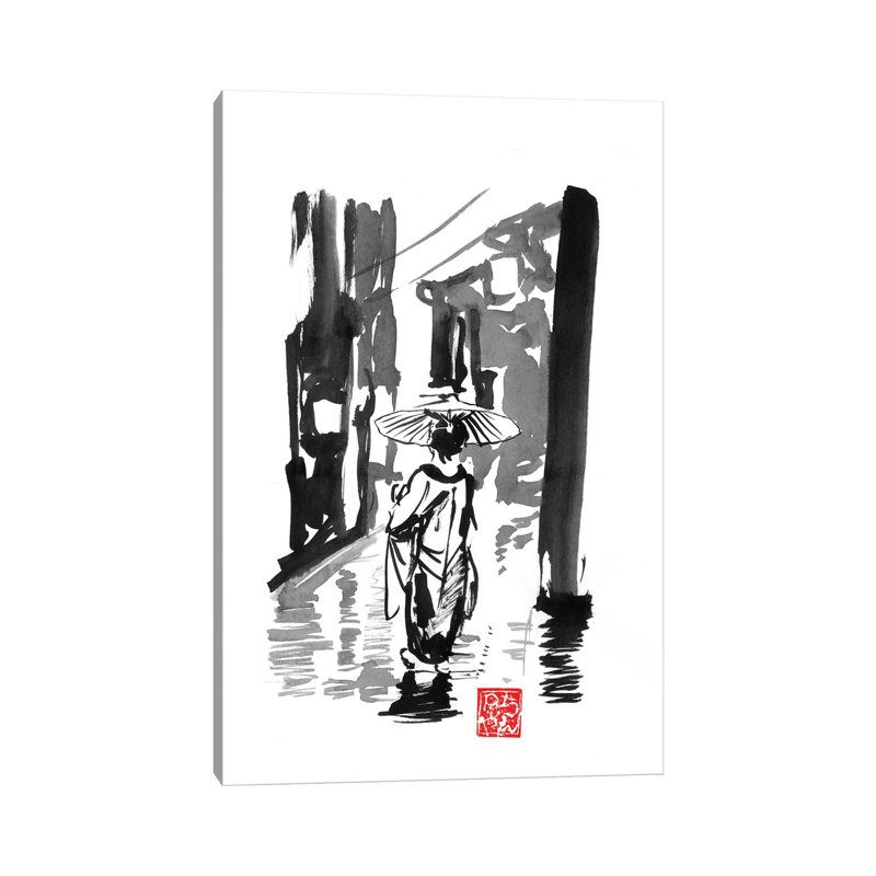 Rainy Day by Péchane - Print on Canvas, Wrapped Canvas, 30.48 cm H x 45.72 cm W