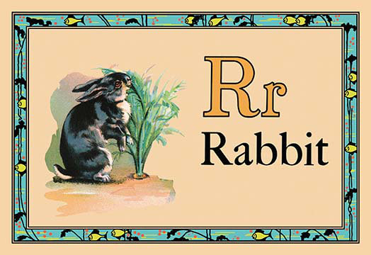 « lapin », reproduction d’art encadrée