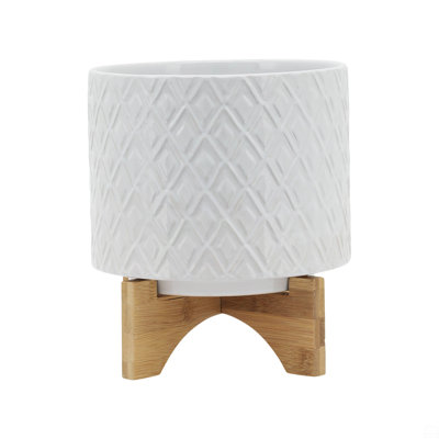 8" Diamond Planter W/ Stand