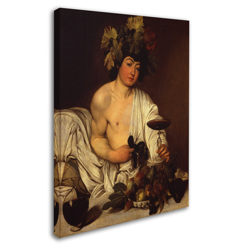 « the adolescent bacchus », reproduction sur toile tendue, H 19 po x l 14 po