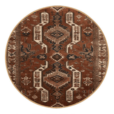 Machine Washable Persian Brown Area Rug