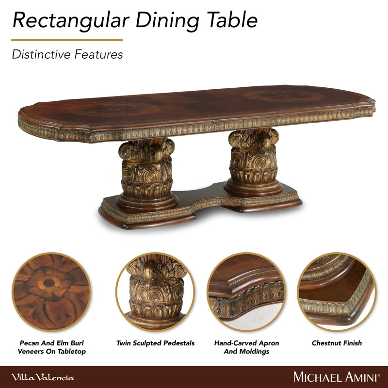 Villa Valencia Solid Wood Dining Table