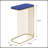 Blue And Gold C-Table With Metal Base