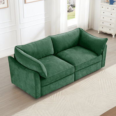 2 Seater Chenille With Wraparound And Hidden Under Storage Drawers For Small Modern Living Rooms Crescent Under Seats Cosy Contemporary Areas