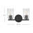 2-Light Bath Vanity Fixture with Clear Ribbed Glass-364284258