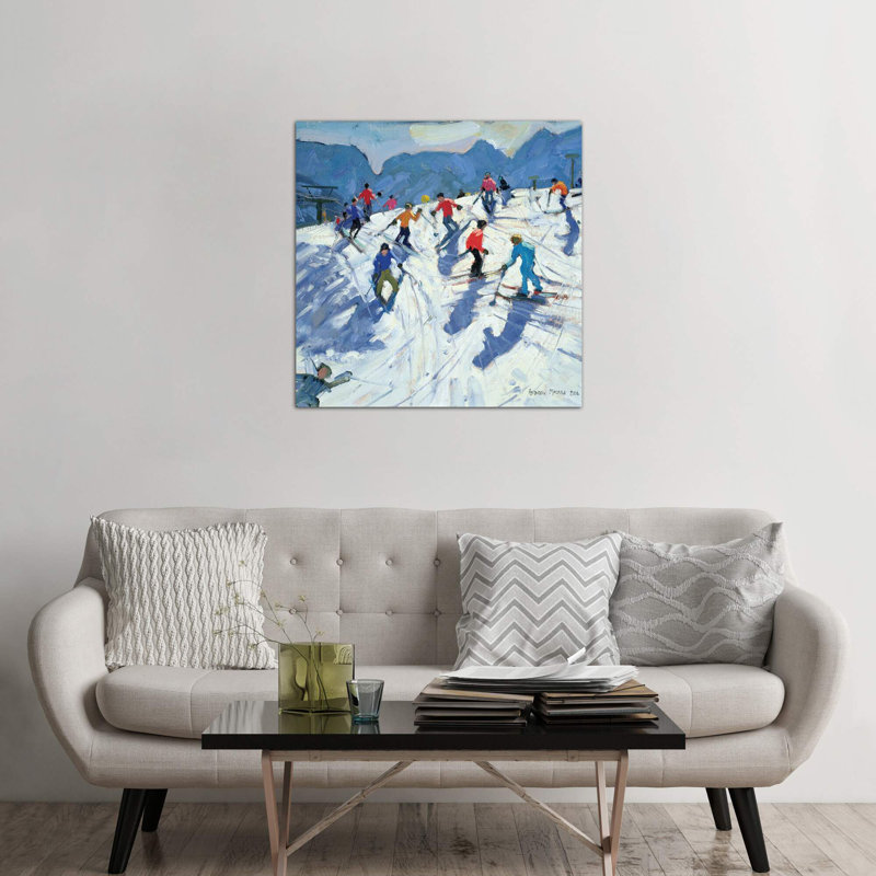 Busy Ski Slope, Lofer by Andrew Macara - Print on Canvas, 45.72cm H x 45.72cm W x 3.81cm D, Wrapped Canvas