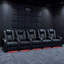Siège de cinéma en cuir gris avec porte-gobelet-900642264