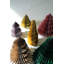 SET OF SIX PAPER JEWEL TONE ACCORDIAN CHRISTMAS TREES - ONE EACH COLOR