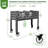 Galvanized Raised Garden Bed With Legs,48X24X35In Large Elevated Planter Box On Wheels With Drainage Holes-2041046618