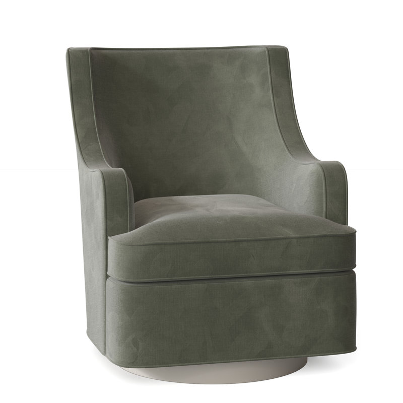 Fauteuil pivotant l 29,5 po Libby Langdon, 9953 polyester saule