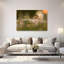 Intense Burrowing Owl Gaze Contemporary Bird Owl Forest Wall Art Print 1 Piece Wrapped Canvas Wall Art-2033603083