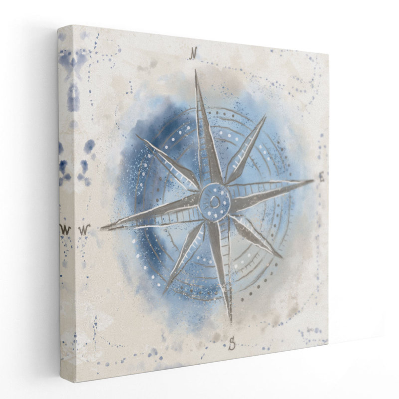 «Explore the World II Blue Brown», reproduction d'art sur toile, H 20 po x l 20 po