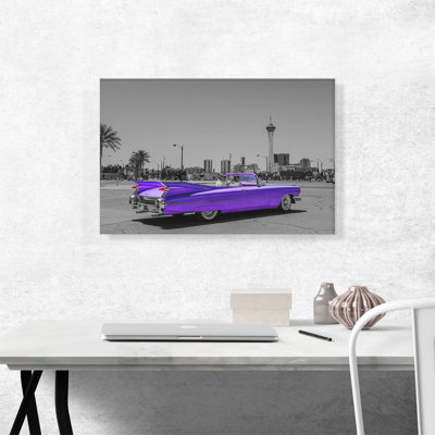 " Purple Vintage American Car "