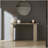 55.12" Faux Mars Marble Pattern Console Table - Modern Design