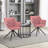 Solace Mid-Century Modern Velvet Upholstery Metal Base Armchair-144879311