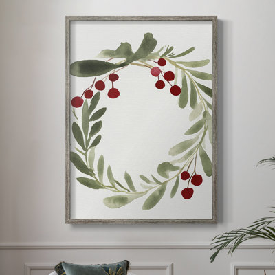«Christmas Holiday Art» CECXLV, reproduction d'art encadrée - bois massif