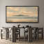«Serene Coastal Sunset with Distant Mountains and Flying Birds», reproduction d'art sur toile encadrée très grande-1552841122-1552841144