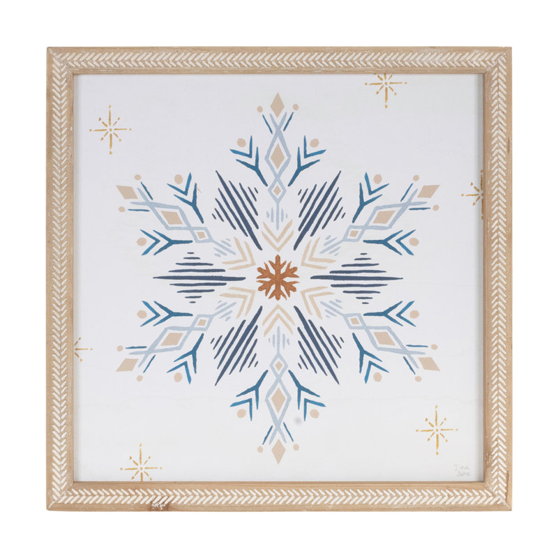 Flocon de neige encadré (ensemble de 2)