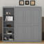 Lit escamotable double avec tablettes-914257271