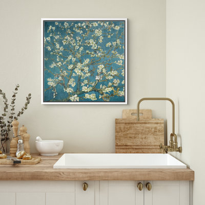 «Blooming Almond Branches», reproduction d'art sur toile encadrée par Van Gogh pour espaces artistiques