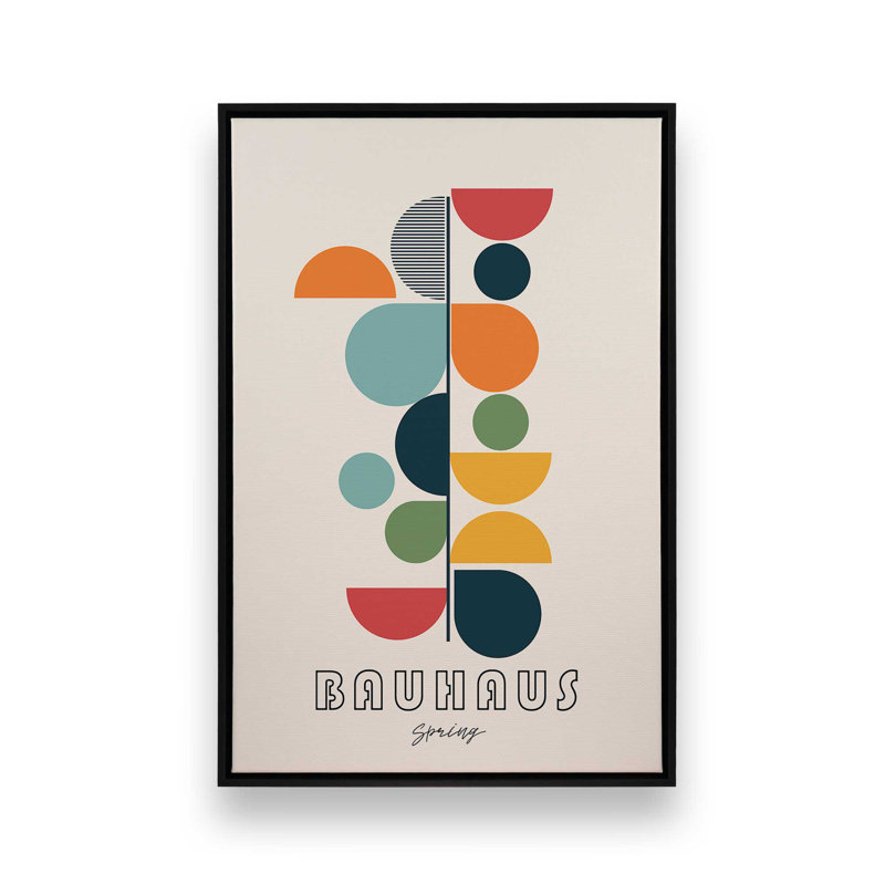 Impression sur toile Bauhaus, H 18,75 po x l 12,75 po, Noir satiné