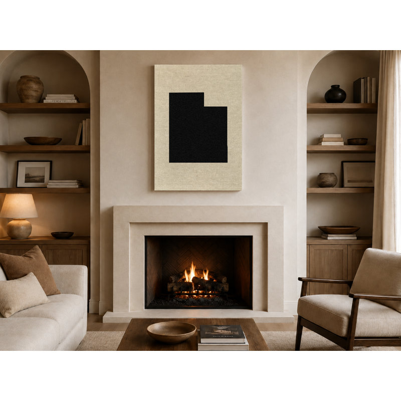 Utah State Silhouette - Portrait, art mural sur toile, H 24 po x l 20 po