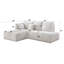 Canapé modulaire en velours côtelé Manya Ivory
