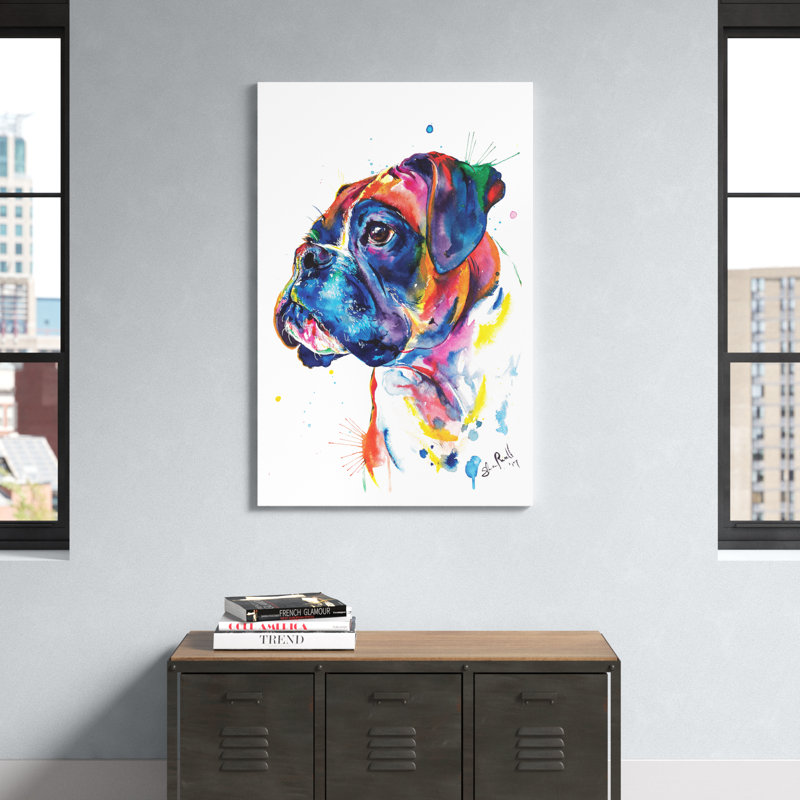 Boxer II by Weekday Best - Wrapped Canvas Painting, 66.04 cm H x 45.72 cm W x 1.91 cm D