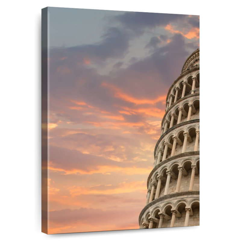 Lilie Iconic Leaning Pisa Tower, 36" H x 24" W