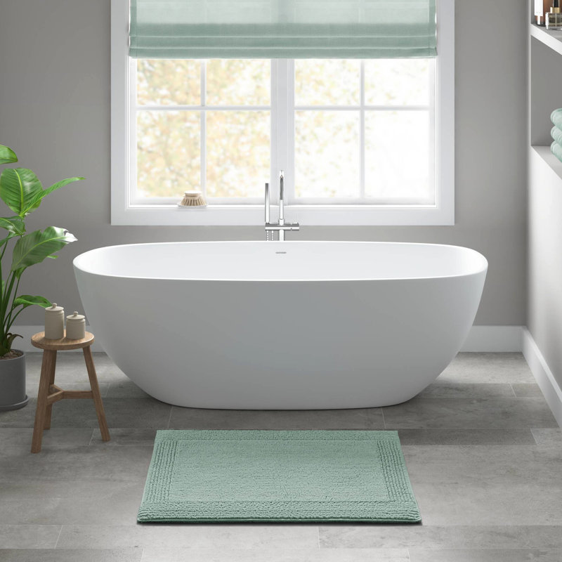 Tapis pour salle de bain 100% coton 17 x 24 po réversible 3000 g / m² - Conception supérieure confortable et dense