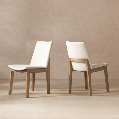 Auden Upholstered Reclaimed Pine Dining Chair Set of 2
