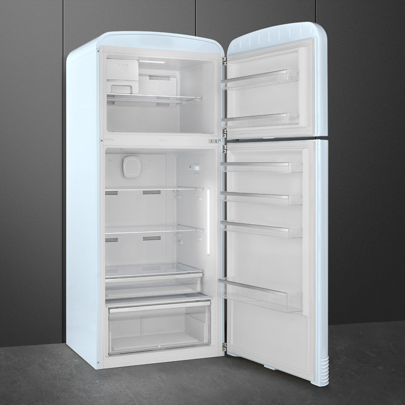 32" Smeg Fab Retro Refrigerator, Pastel Blue, Right Handed