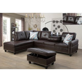 Adebisi 3 - Piece Faux Leather Sectional
