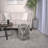 Square Shape Fabric Upholstered Pouf Ottoman